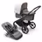 Bugaboo Fox 5 carrycot and seat pushchair with black chassis, grey melange fabrics and misty white sun canopy. - Thumbnail Slide 1 of 13