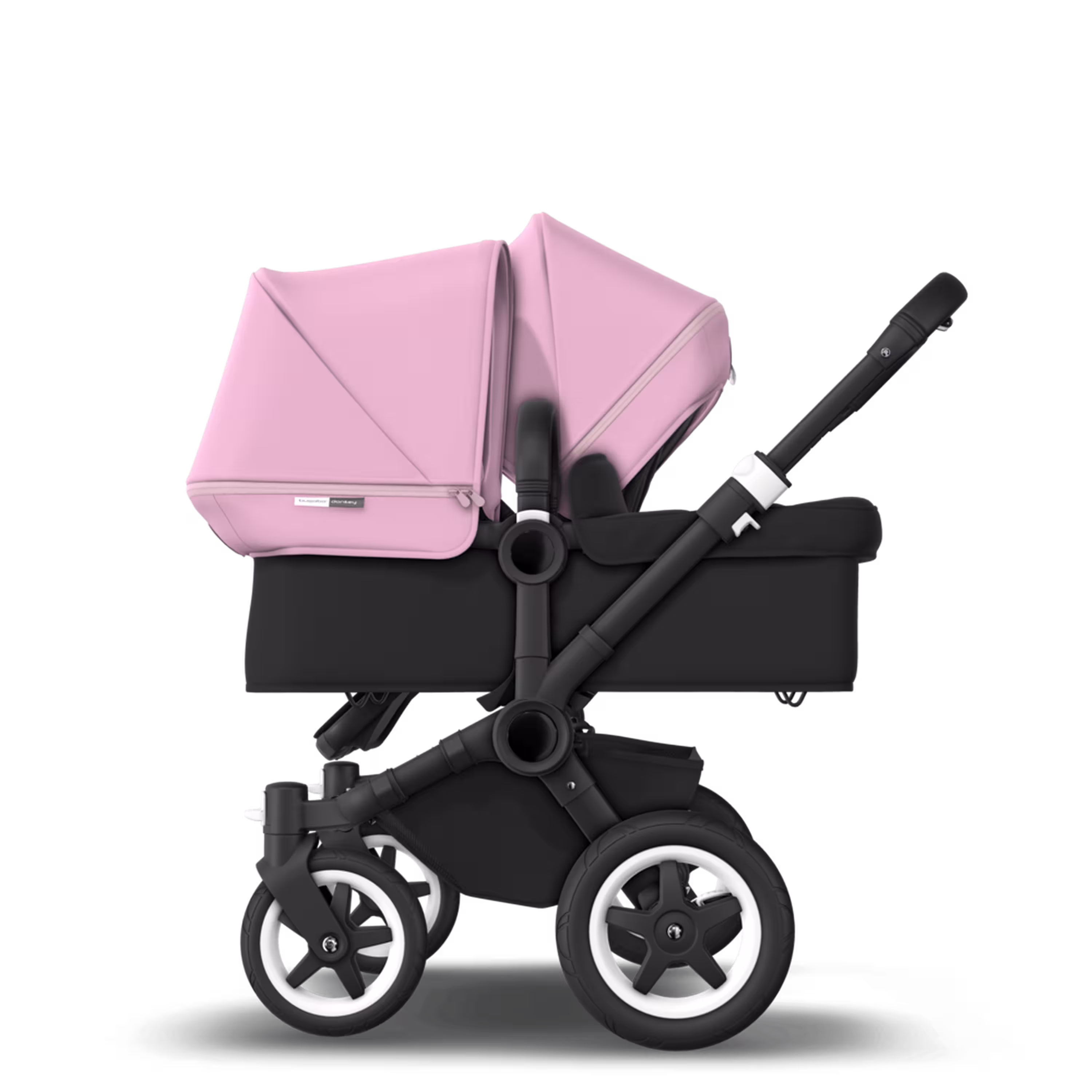 US - D2D stroller bundle black, black, soft pink - Main Modal Image Slide 2 of 3