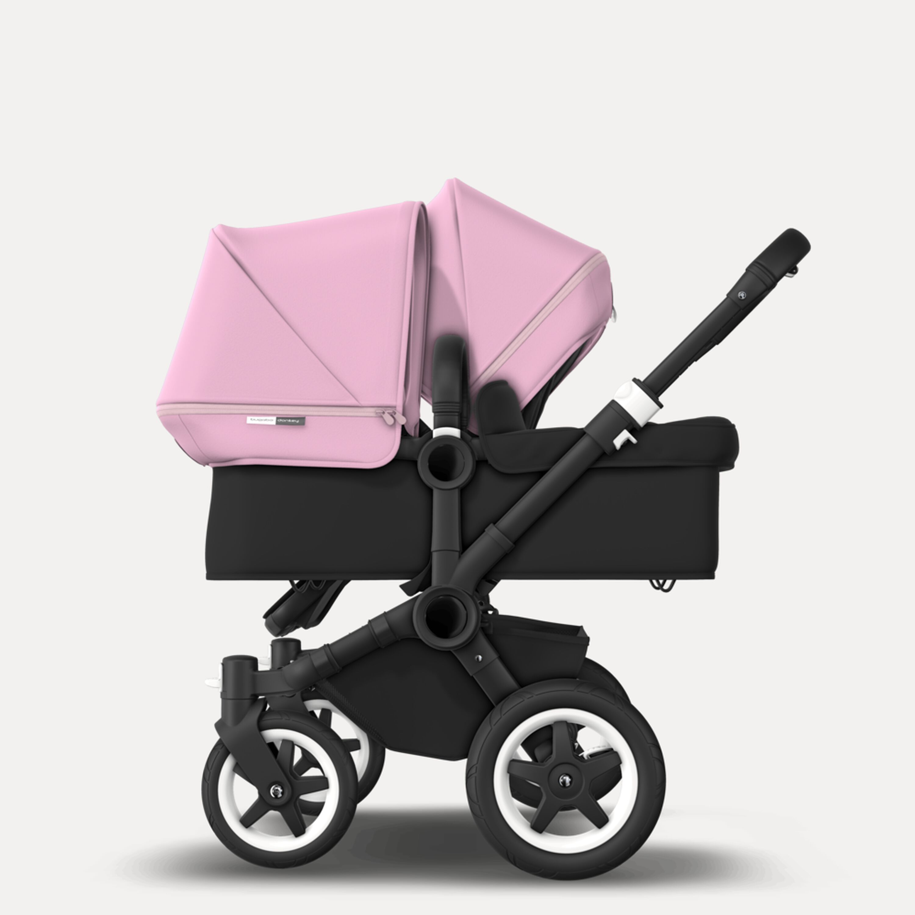 US - D2D stroller bundle black, black, soft pink - Main Modal Image Slide 2 of 3