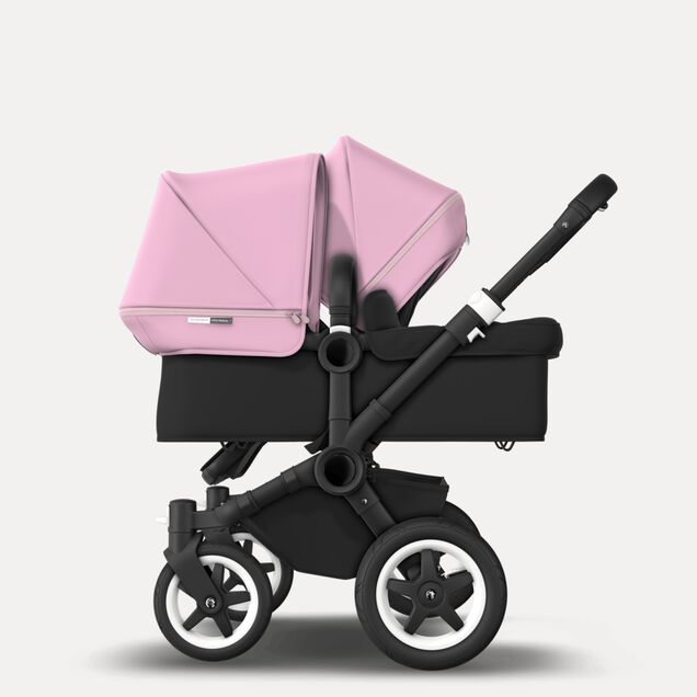 US - D2D stroller bundle black, black, soft pink - Main Image Slide 2 of 3