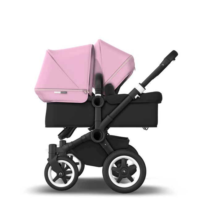 US - D2D stroller bundle black, black, soft pink - Main Image Slide 2 of 3