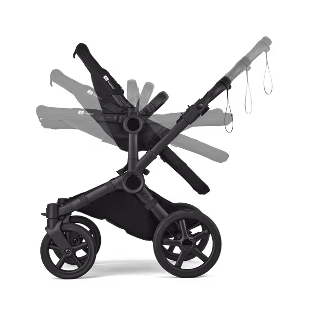 Bugaboo Donkey 6 2-in-1  stroller black base, cocoa brown fabrics, cocoa brown sun canopy - Main Image Slide 8 of 10