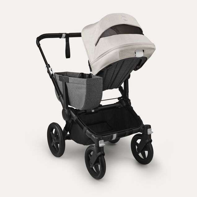 Bugaboo Donkey 5 Mono 2-in-1 stroller black base, grey mélange fabrics, misty white sun canopy - Main Image Slide 4 of 12
