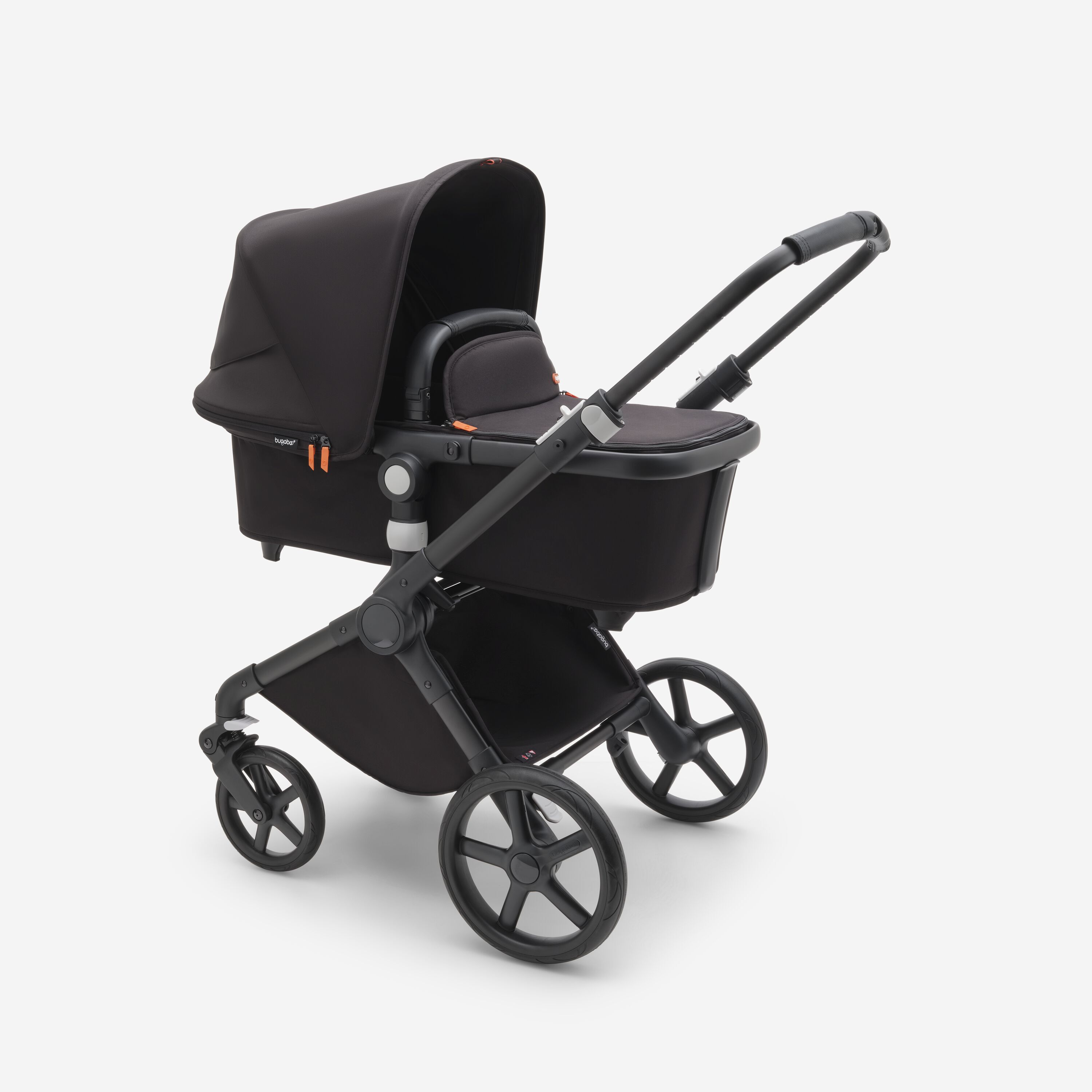 Bugaboo Fox Cub 2-in-1 stroller black base, midnight black fabrics, midnight black sun canopy - Main Modal Image Slide 2 of 13