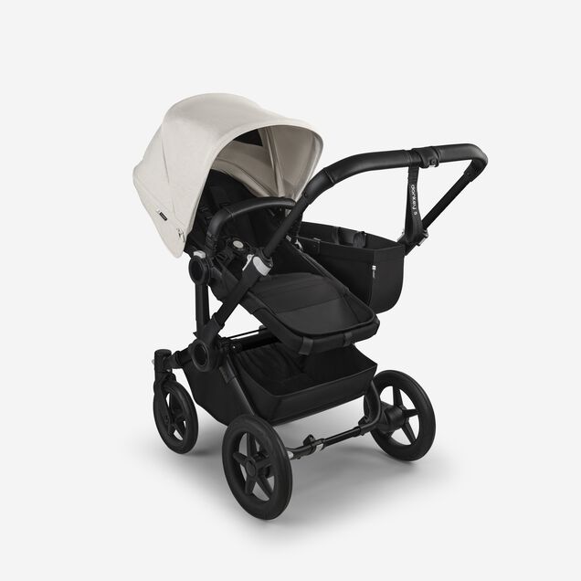 Bugaboo Donkey 5 Mono 2-in-1 stroller black base, midnight black fabrics, misty white sun canopy - Main Image Slide 2 of 12