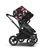 Bugaboo Donkey 5 twin stroller black base, grey mélange fabrics, animal explorer pink/red sun canopy - Thumbnail Slide 4 of 12