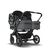 Bugaboo Donkey 5 twin stroller black base, grey mélange fabrics, animal explorer green/light blue sun canopy - Thumbnail Slide 1 of 12
