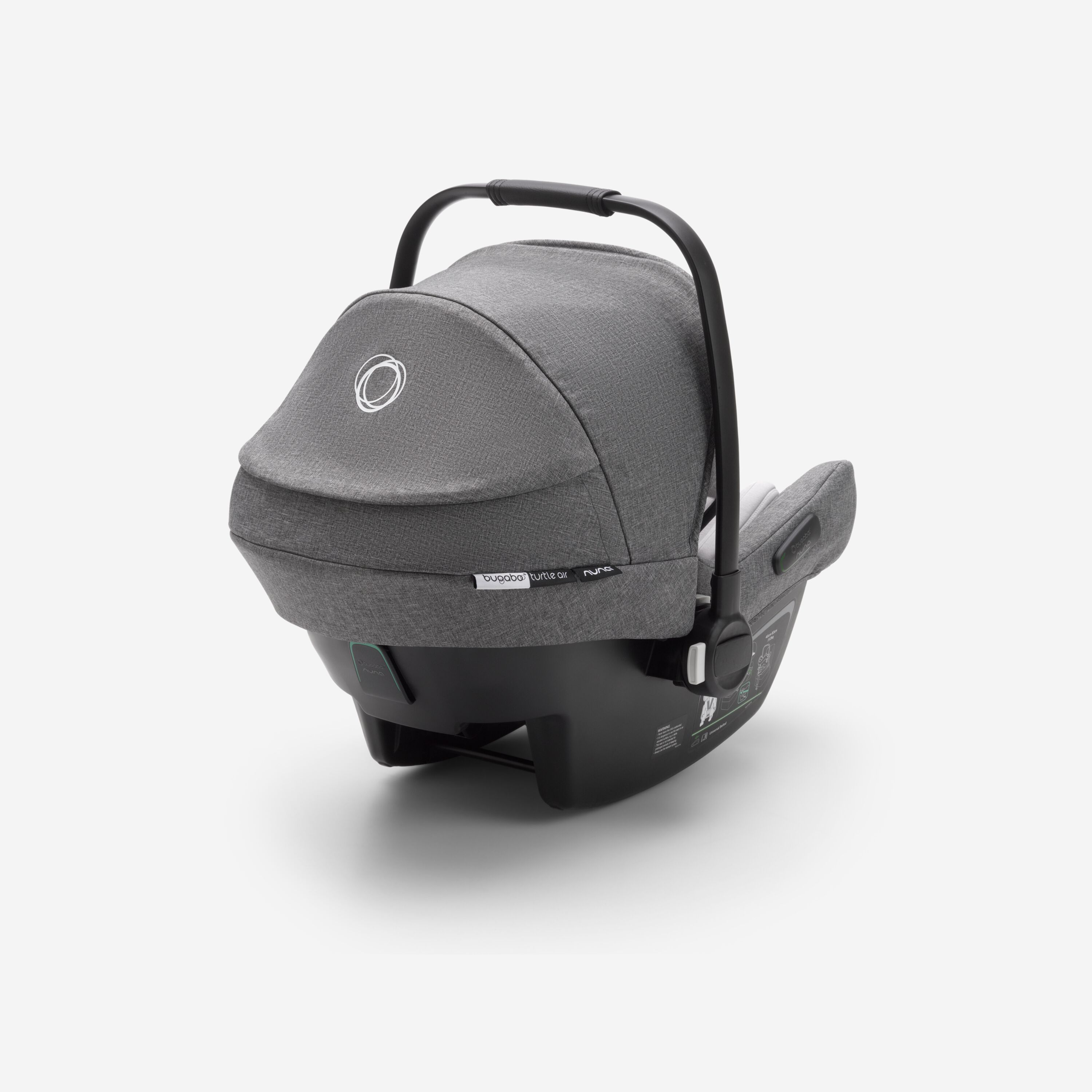 Bugaboo Fox 2 travel system grey melange (nr) sun canopy, grey melange fabrics, black base - Main Modal Image Slide 14 of 18