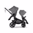 Bugaboo Kangaroo tandem stroller black base, moon grey fabrics, moon grey sun canopy - Thumbnail Slide 4 of 20