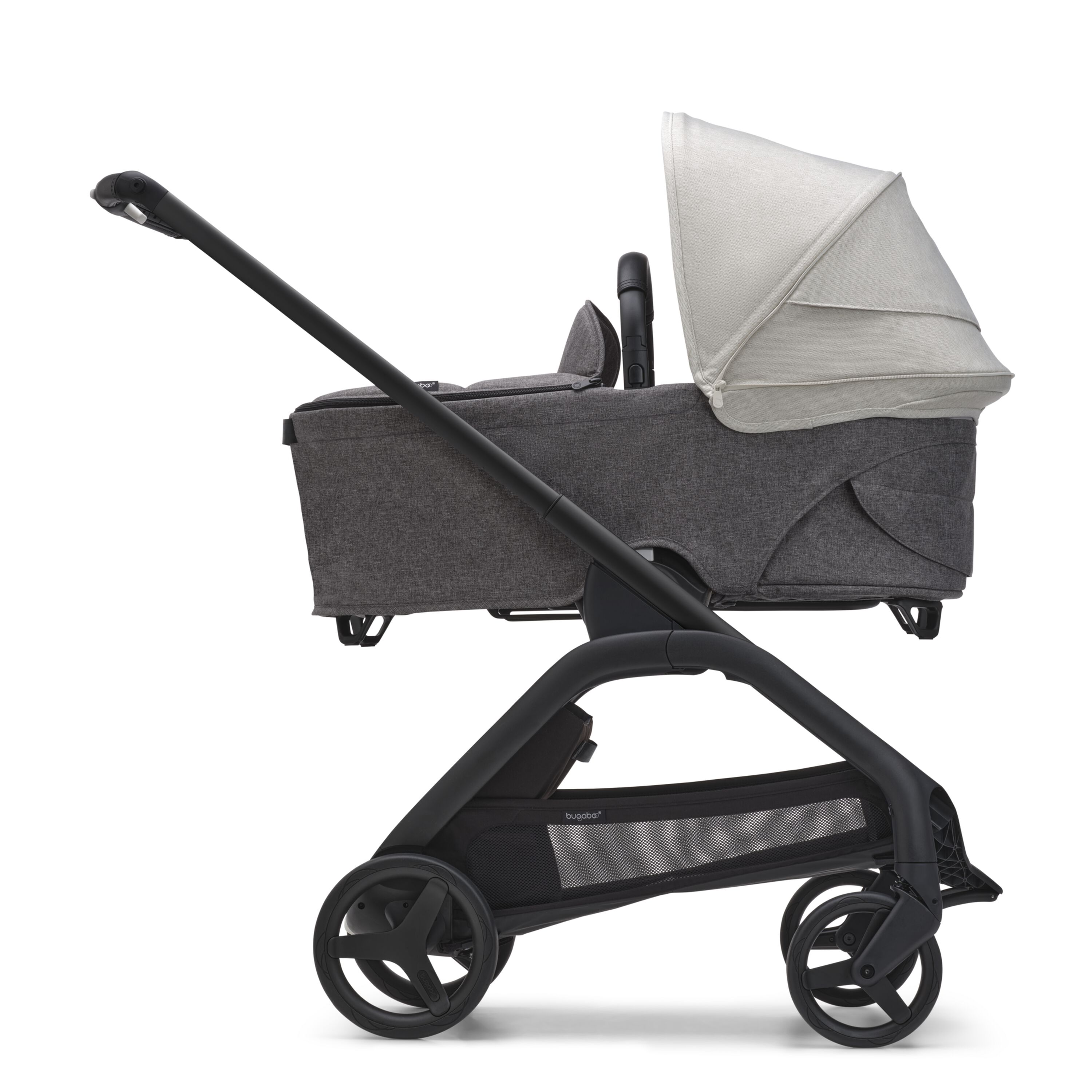 Bugaboo Dragonfly and seat stroller Misty white sun canopy