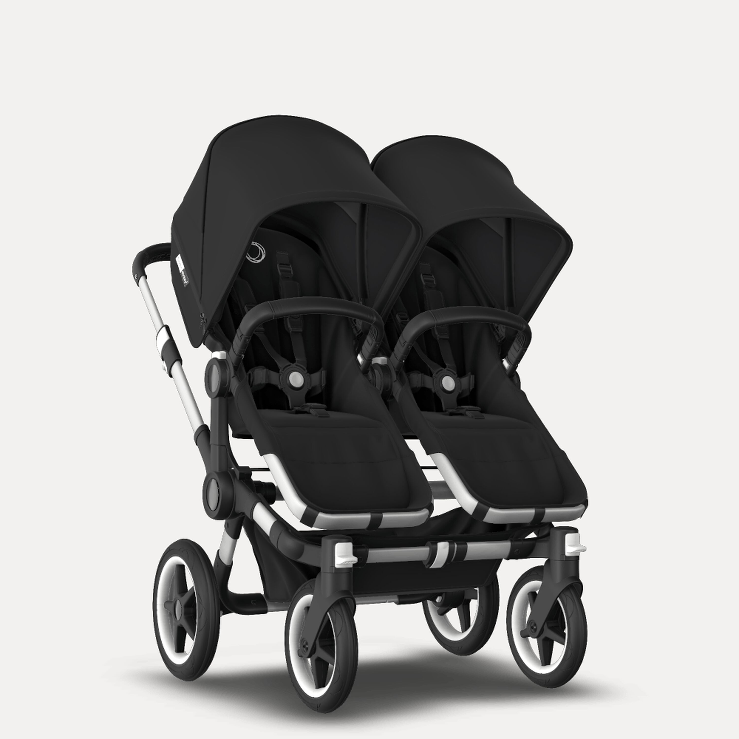Bugaboo Donkey 3 Twin travel system black sun canopy, black fabrics, aluminium base - Main Modal Image Slide 12 of 15