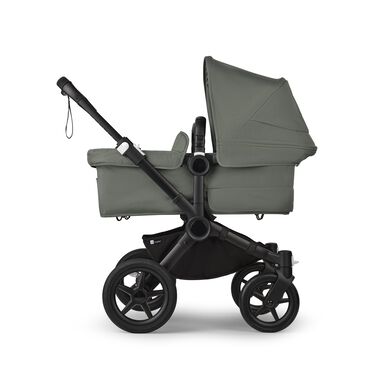 Bugaboo Donkey 5 twin stroller black base, forest green fabrics, forest green sun canopy - view 2
