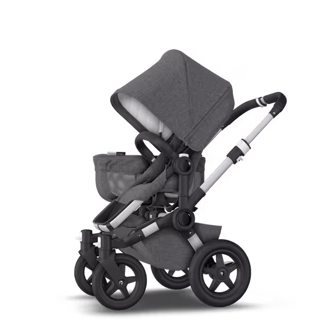 Refurbished Bugaboo Donkey2 Classic mono complete US ALU/GREY MELANGE - Main Image Slide 2 of 7