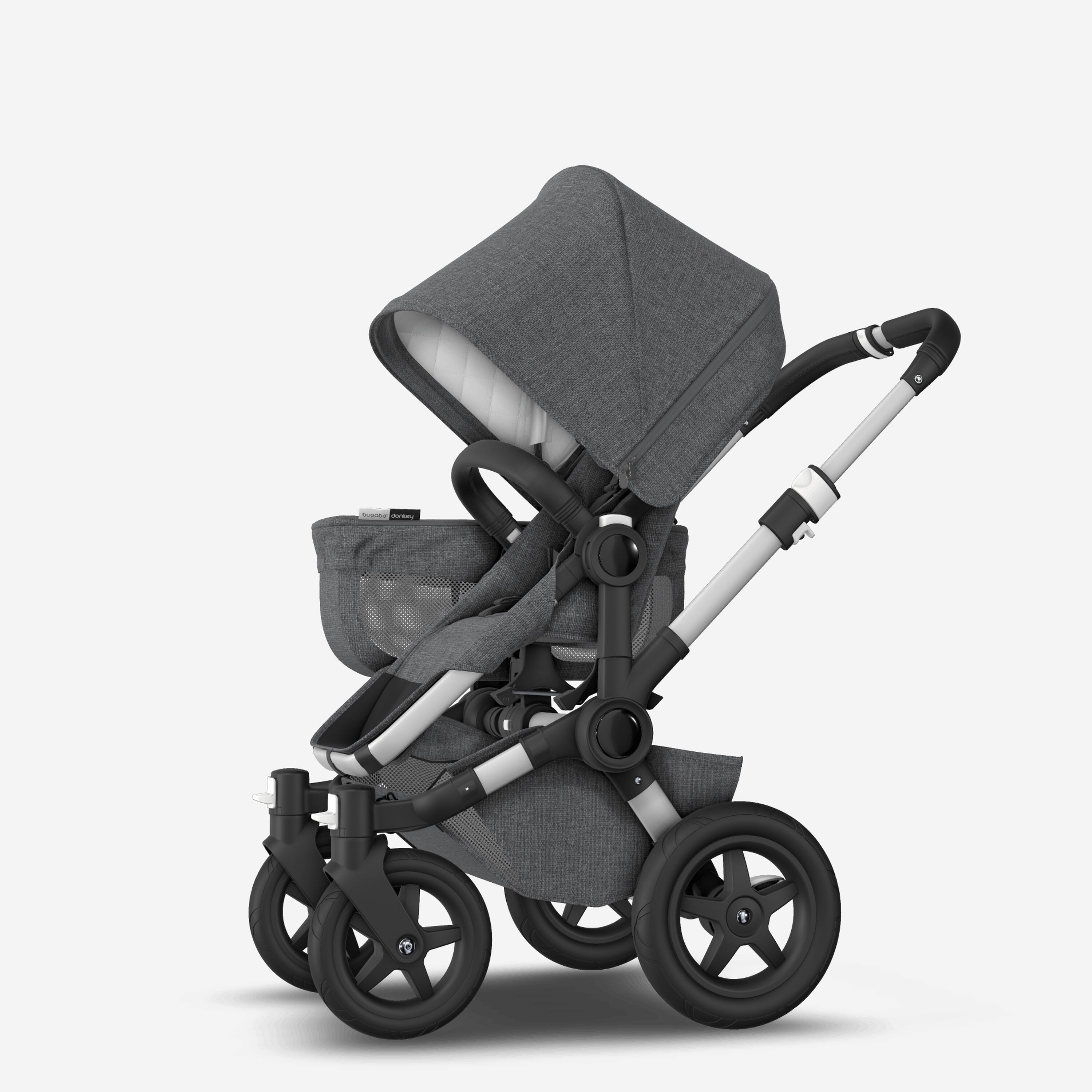 Refurbished Bugaboo Donkey2 Classic mono complete US ALU/GREY MELANGE - Main Modal Image Slide 2 of 7