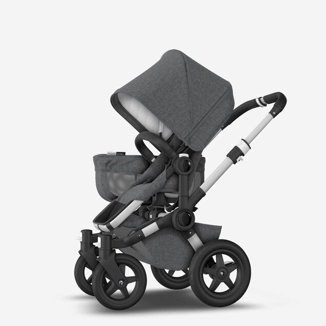 Refurbished Bugaboo Donkey2 Classic mono complete US ALU/GREY MELANGE - Main Image Slide 2 of 7