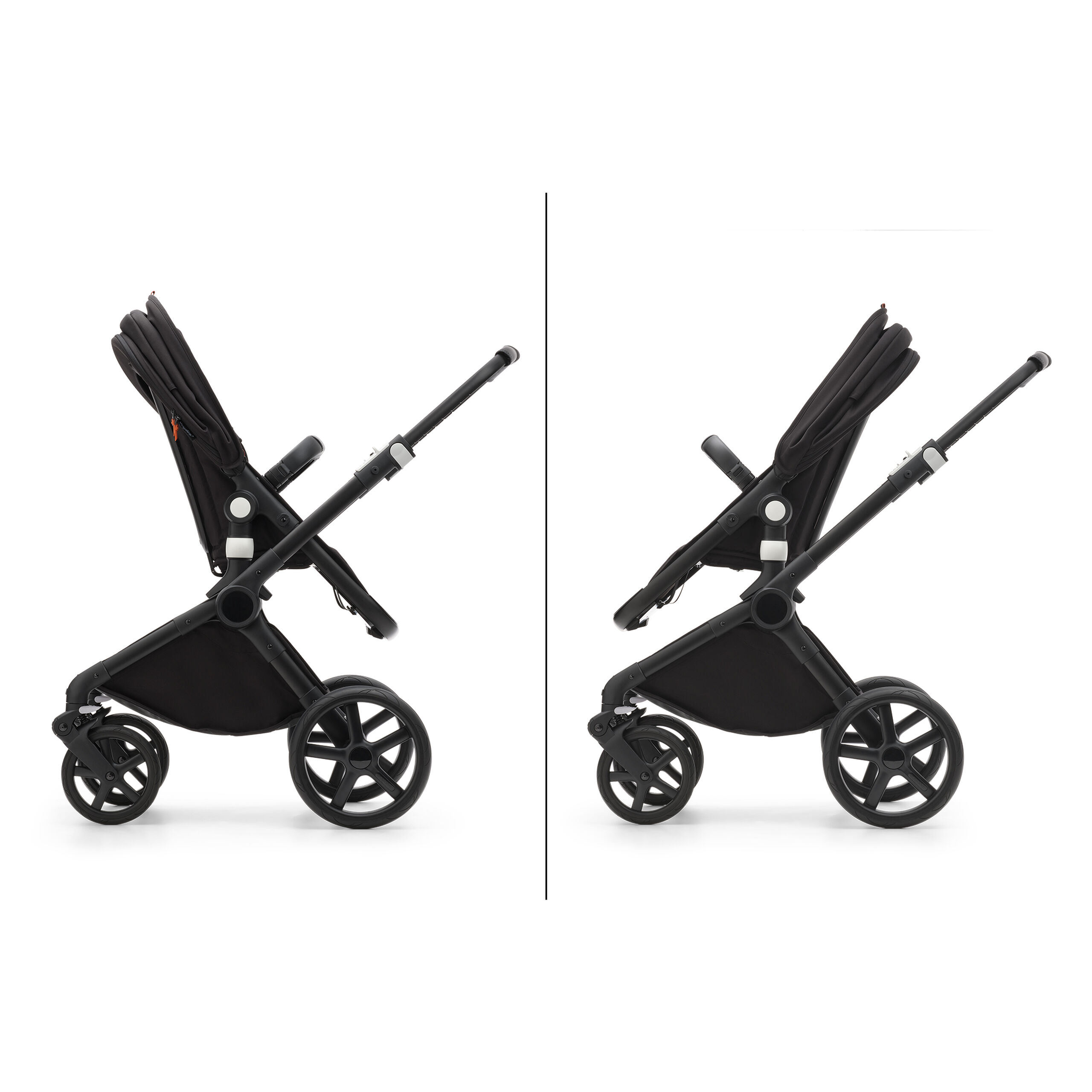 Bugaboo Fox Cub 2-in-1 stroller black base, midnight black fabrics, midnight black sun canopy - Thumbnail Slide 8 of 12