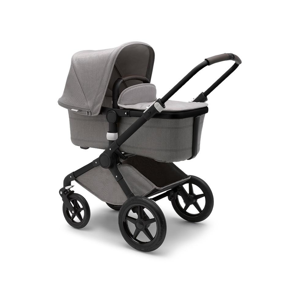Bugaboo Fox seat and pram mineral light grey mélange sun