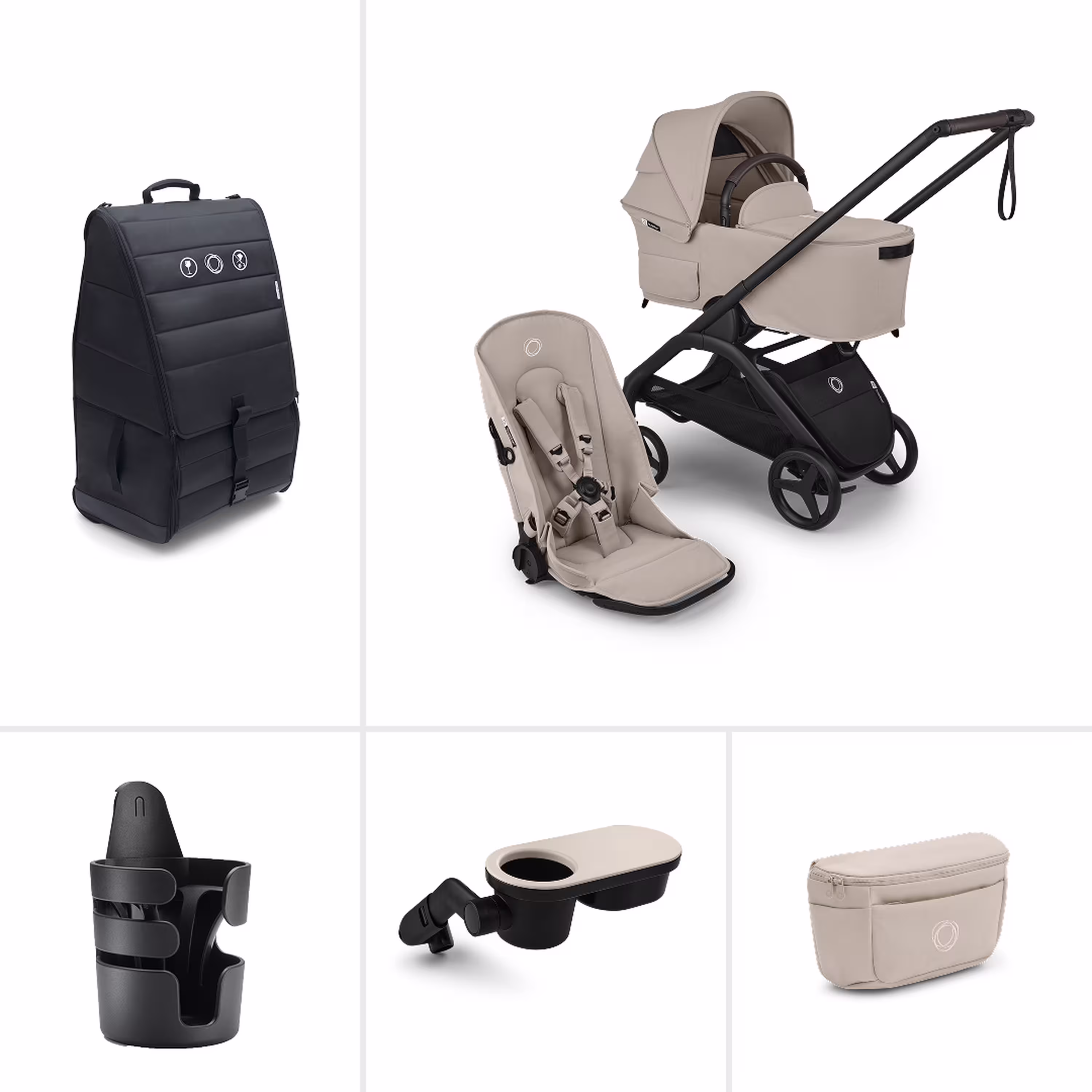 Bugaboo Dragonfly Plus Stroller with Bassinet Travel Bundle - Main Modal Image Slide 1 of 7