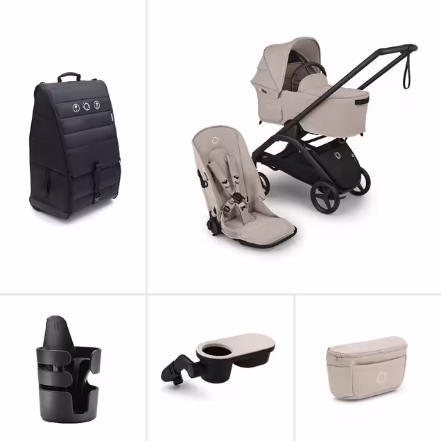 Bugaboo Dragonfly Plus Stroller with Bassinet Travel Bundle - Main Image Slide 1 of 7