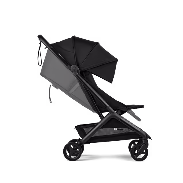Side view of a Bugaboo Butterfly 2 travel pram. The sun canopy is fully extended. - Main Image Slide 5 of 9