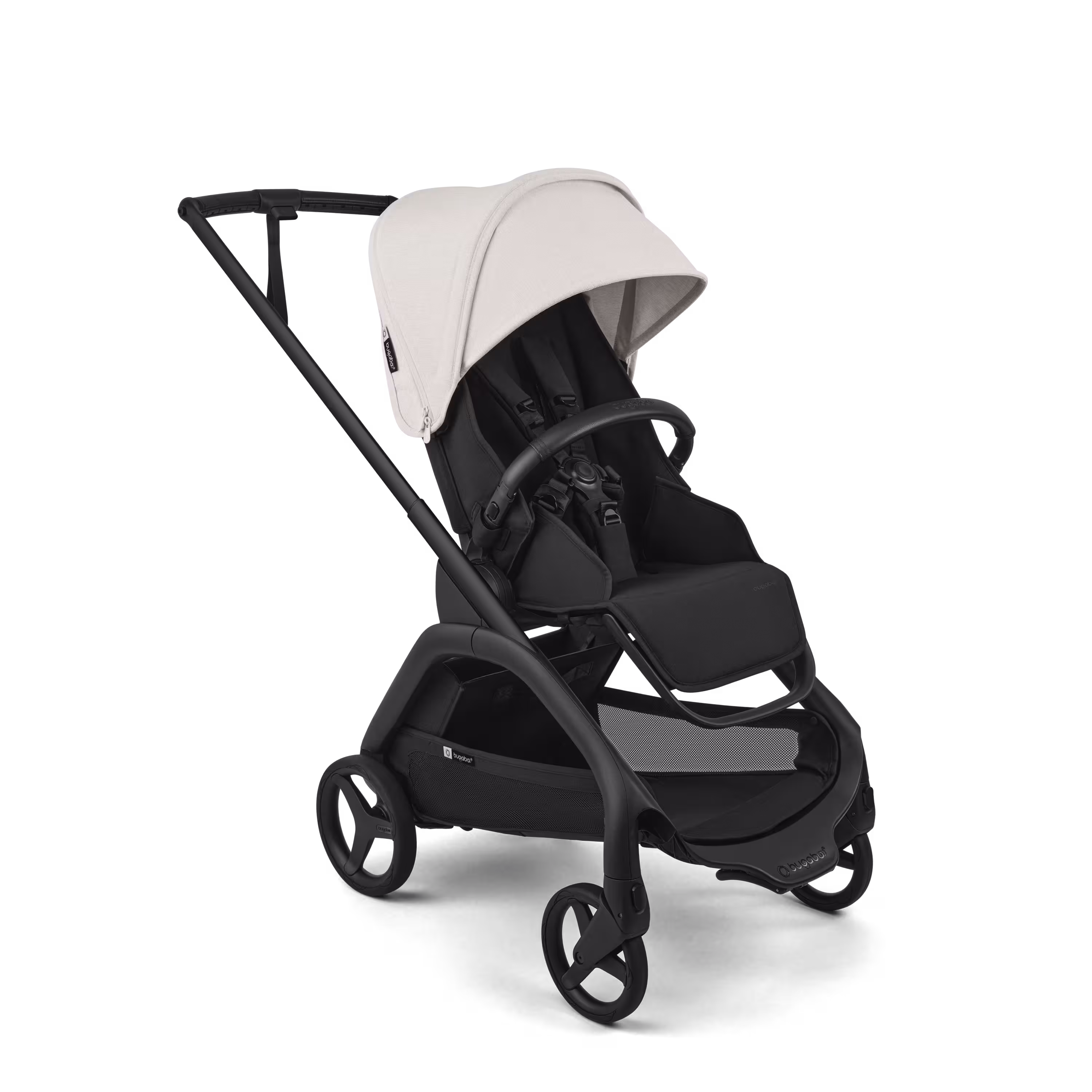 Bugaboo Dragonfly Plus 2-in-1 stroller black base, heritage black fabrics, misty white sun canopy - Main Modal Image Slide 3 of 11