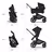 Bugaboo Kangaroo 2-in-1 stroller black base, forest green fabrics, forest green sun canopy - Thumbnail Slide 13 of 18