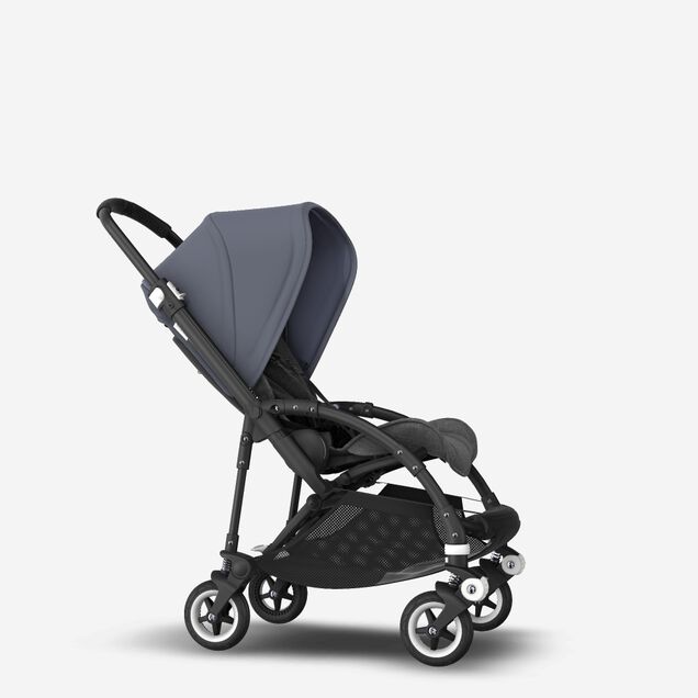 Bugaboo Bee 5 seat stroller steel blue sun canopy, grey melange fabrics, black base - Main Image Slide 4 of 6