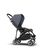Bugaboo Bee 5 seat stroller steel blue sun canopy, grey melange fabrics, black base - Thumbnail Slide 4 of 6