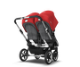 US - Bugaboo D3T stroller bundle aluminum grey melange red - Thumbnail Slide 4 of 5
