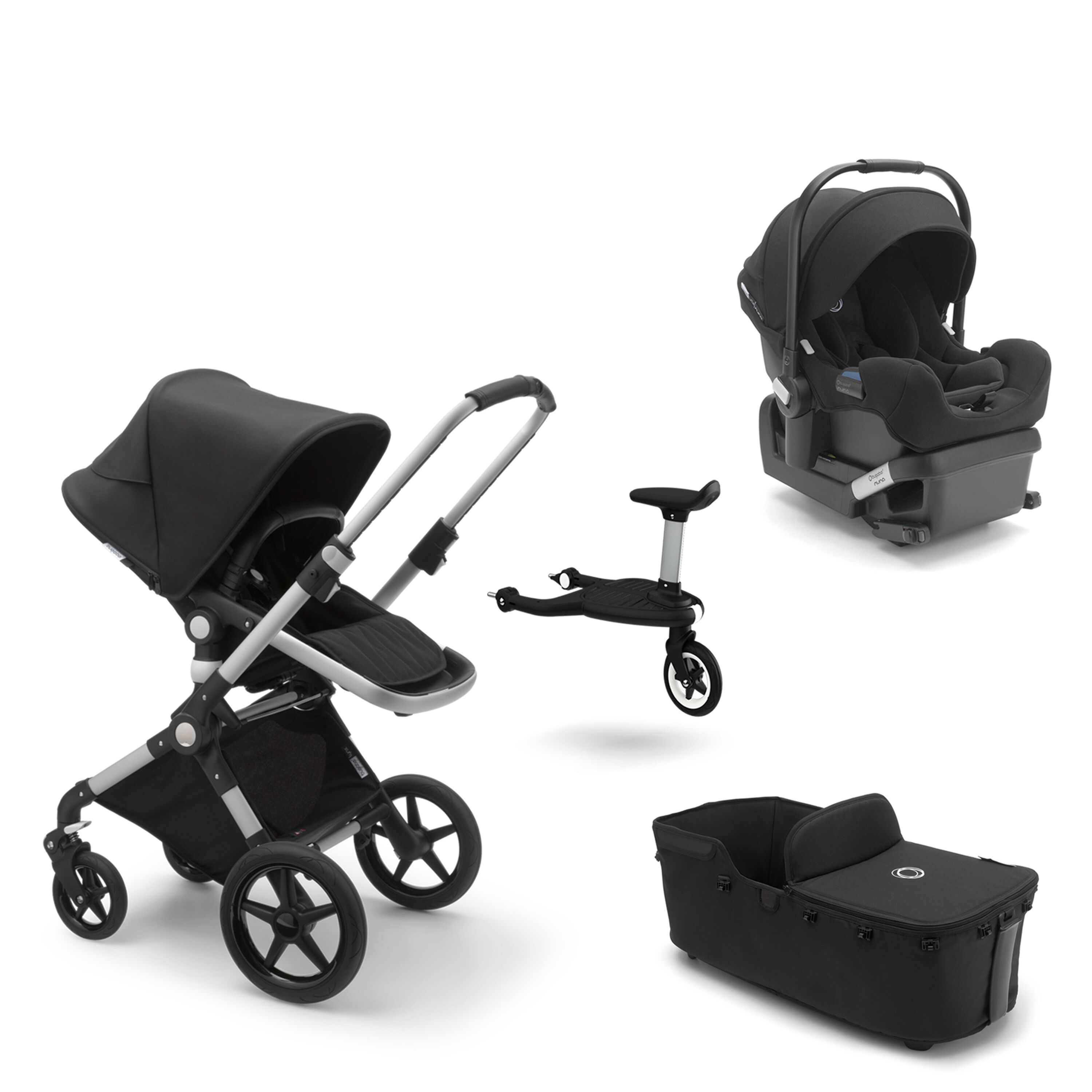 US - Lynx aluminum, black, black & Bassinet & Turtle & Wheeled board - Main Modal Image Slide 1 of 1