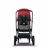 Bugaboo Fox 2 seat and bassinet stroller red sun canopy, grey melange fabrics, black base - Thumbnail Slide 7 of 10