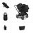Bugaboo Donkey 6 Double Essential pushchair bundle - Thumbnail Slide 1 of 5