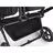 Bugaboo Donkey 5 twin stroller graphite base, midnight black fabrics, grey mélange sun canopy - Thumbnail Slide 6 of 12