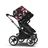 Bugaboo Donkey 5 twin stroller graphite base, midnight black fabrics, animal explorer pink/red sun canopy - Thumbnail Slide 4 of 12