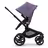 Side view of the Bugaboo Fox 5 seat stroller with black chassis, grey melange fabrics and astro purple sun canopy. - Thumbnail Slide 3 of 12