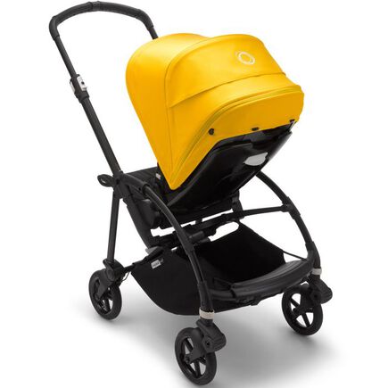 PP Bugaboo Bee 6 seat stroller lemon yellow sun canopy, black fabrics, black base - view 2