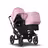 Bugaboo Donkey 3 Duo seat and bassinet stroller soft pink sun canopy, black fabrics, black base - Thumbnail Slide 1 of 5