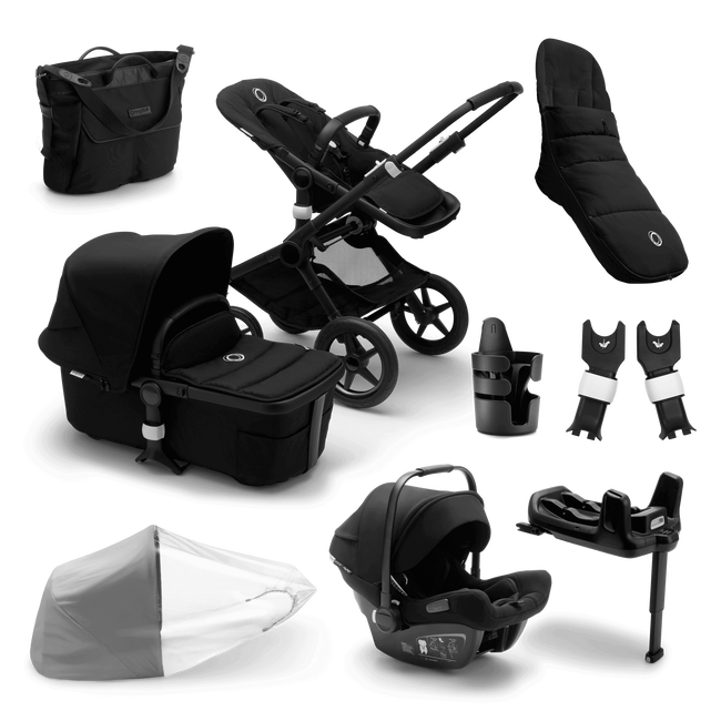 Bugaboo Fox 2 bundles black fabrics, black base, black car seat, black isofix base Bugaboo GB
