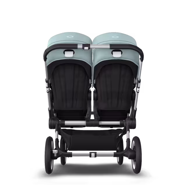 Bugaboo Donkey 3 Twin seat and bassinet stroller vapor blue sun canopy, black fabrics, aluminium base - Main Image Slide 7 of 9