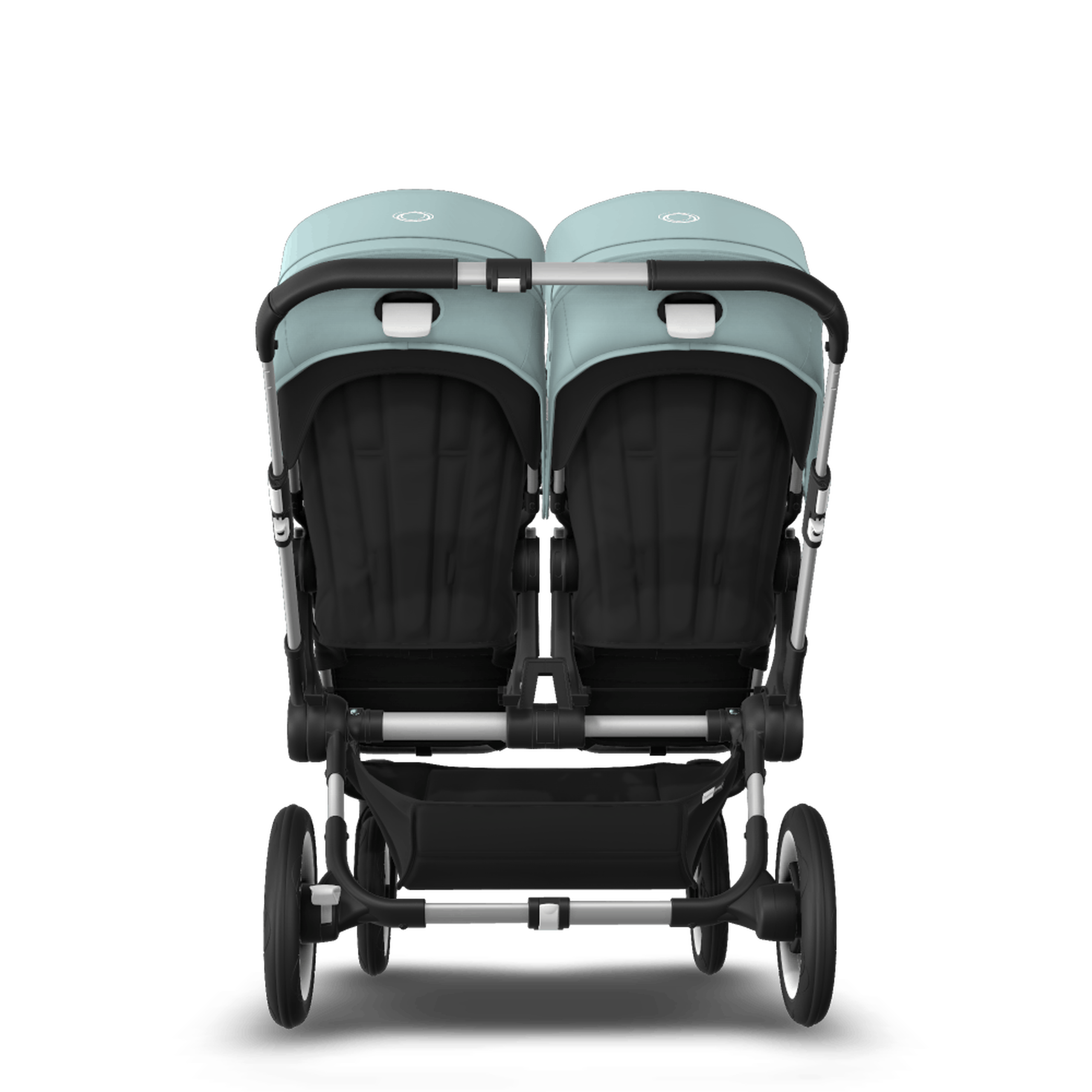 Bugaboo Donkey 3 Twin seat and bassinet stroller vapor blue sun canopy, black fabrics, aluminium base - Thumbnail Slide 7 of 9