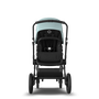 Bugaboo Fox 2 Seat and Bassinet Stroller Vapor blue sun canopy, Black style set, Black chassis - Thumbnail Slide 3 of 6