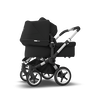 Bugaboo Donkey 3 Duo seat and bassinet stroller black sun canopy, black fabrics, aluminium base - Thumbnail Slide 2 of 5