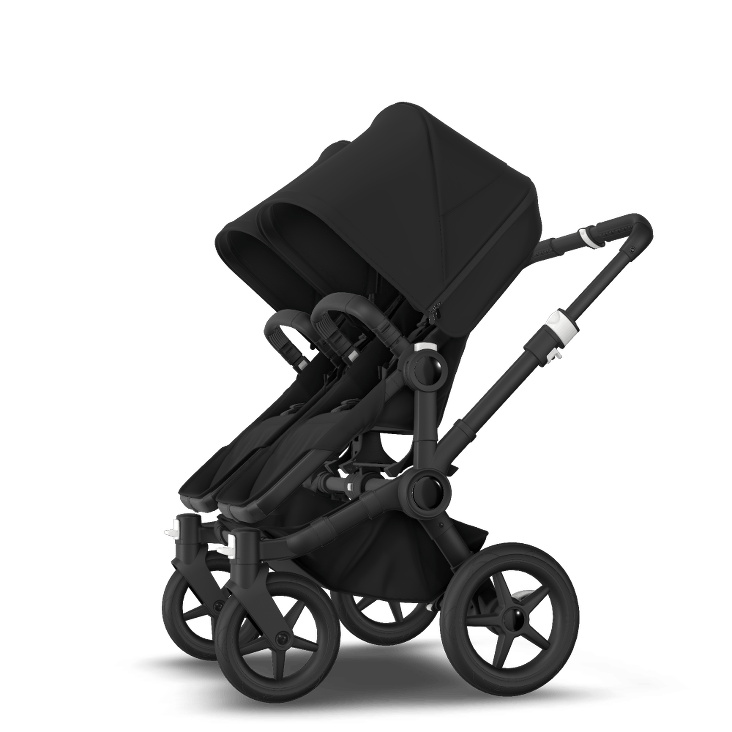 Bugaboo Donkey 3 twin black sun canopy, black seat, black chassis - Thumbnail Slide 4 of 5
