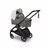 Bugaboo Dragonfly Plus 2-in-1 stroller black base, grey melange fabrics, misty white sun canopy - Thumbnail Slide 2 of 11