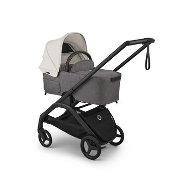Bugaboo Dragonfly Plus 2-in-1 stroller black base, grey melange fabrics, misty white sun canopy - view 2