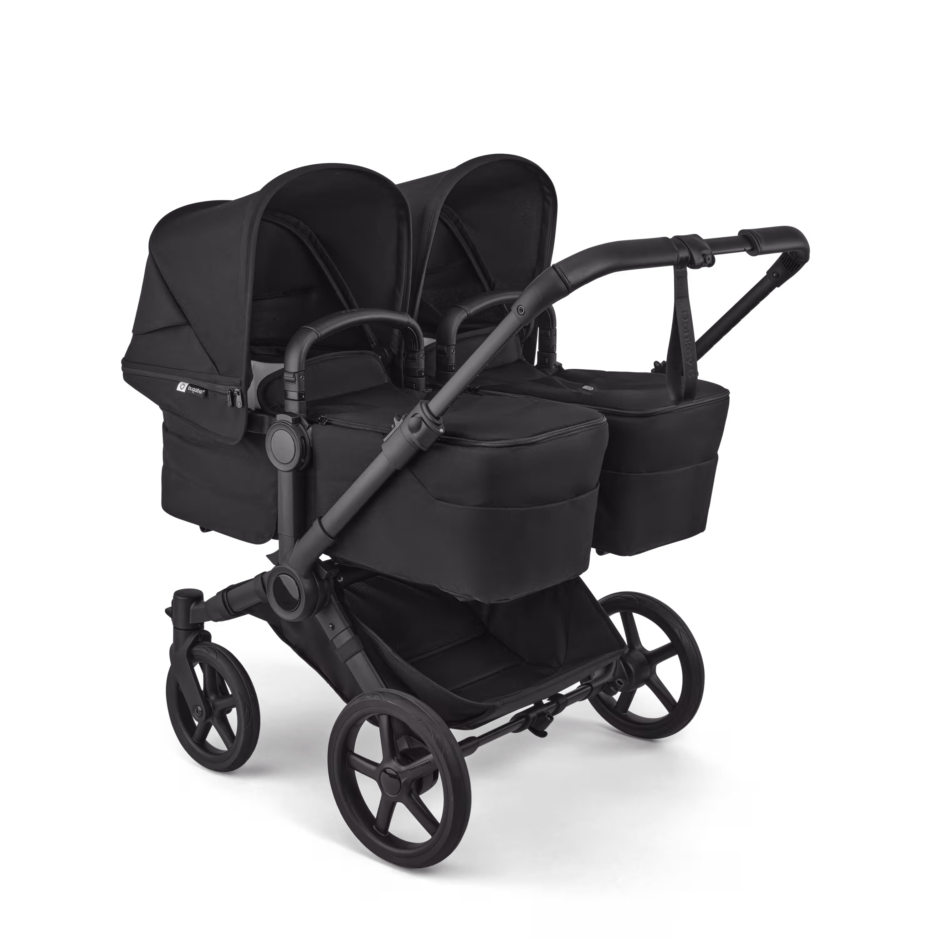 Bugaboo Donkey 6 twin pram black base, heritage black fabrics, heritage black sun canopy - Main Modal Image Slide 1 of 9