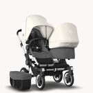 Donkey 2 Duo Fresh White Sun Canopy, Grey Melange Fabrics, Aluminium Chassis