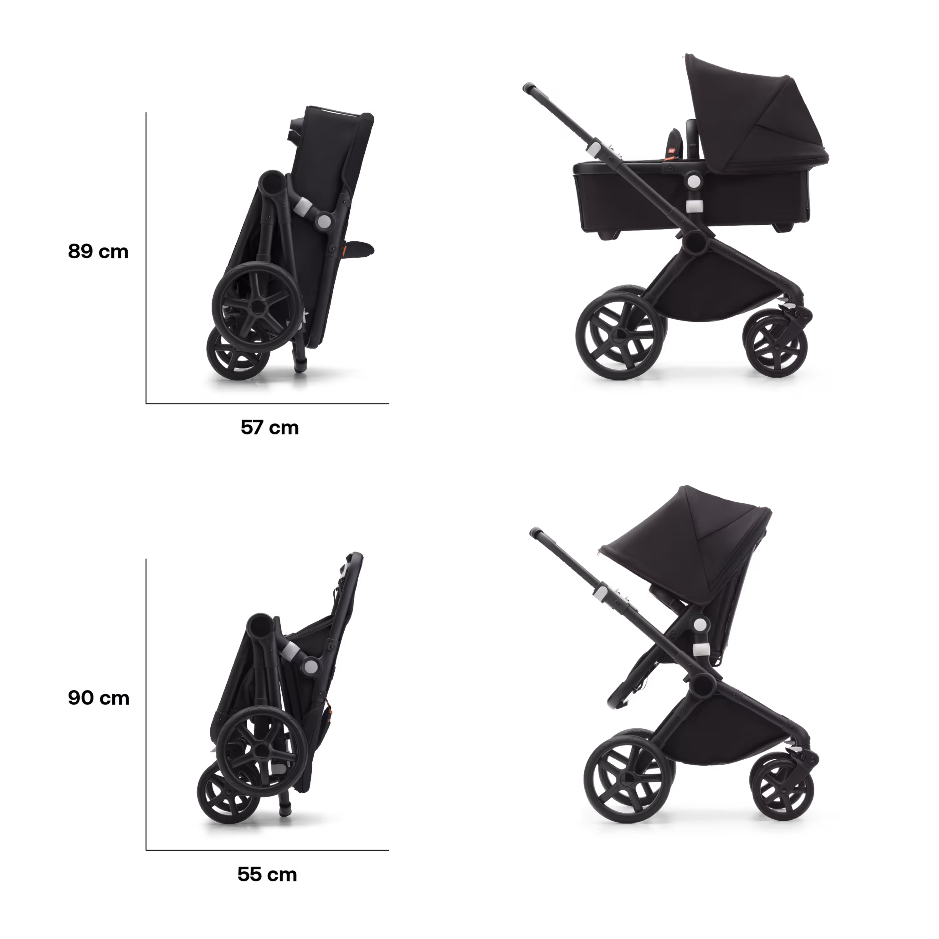 Refurbished Bugaboo Fox Cub complete UK BLACK/STORMY BLUE-STORMY BLUE - Main Modal Image Slide 6 of 11