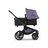 Bugaboo Fox 5 Renew bassinet newborn stroller, with black chassis, Heritage Black fabrics, and Astro Purple sun canopy. - Thumbnail Slide 2 of 12