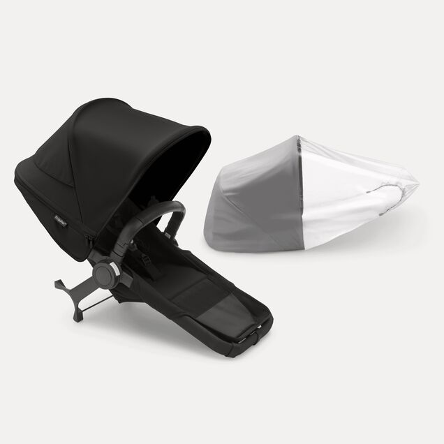 Bugaboo Donkey 5 Duo extension complete RW fabric NA MIDNIGHT BLACK-MIDNIGHT BLACK - Main Image Slide 1 of 2